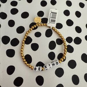 Gold Beaded 'Be Kind' Bracelet